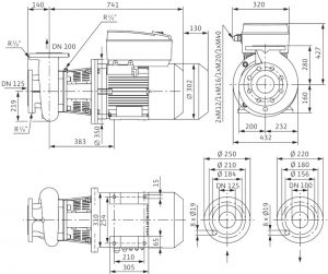 Циркуляционный насос с сухим ротором Wilo BL-E 100/250-11/4-R1 2189996_2