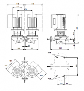 Центробежный одноступенчатый насос Grundfos TPED 32-250/2 A-F-A-BAQE — 98112527 98112527_3
