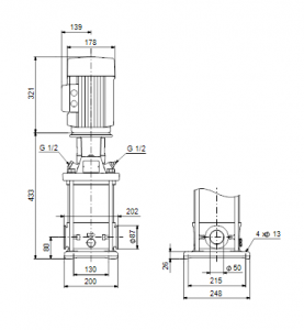 Центробежный вертикальный многоступенчатый насос Grundfos CR N 10-4 A-CA-G-E-HQQE — 96500912 96500912_3