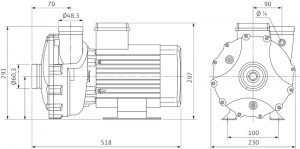 Циркуляционный насос с сухим ротором насос Wilo BAC 70/135-3/2-R_2