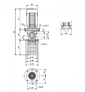 Центробежный полупогружный многоступенчатый насос Grundfos MTR 64-2/2-2 A-F-A-HUUV — 96429701 96429701_3