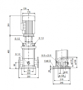 Центробежный вертикальный многоступенчатый насос Grundfos CR N 10-3 A-FGJ-G-V-HQQV — 96500953 96500953_3