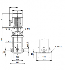 Центробежный вертикальный многоступенчатый насос Grundfos CRT4-2 A-P-A-E-AUUE — 96100436 96100436_3