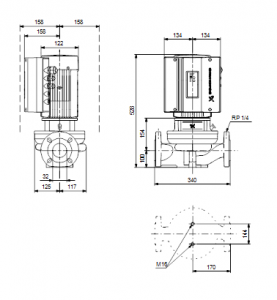 Центробежный одноступенчатый насос Grundfos TPE 32-320/2-S A-F-A-BAQE — 98112562 98112562_3