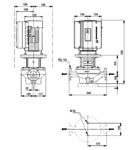 Центробежный одноступенчатый насос Grundfos TPE 32-320/2 A-F-A-GQQE — 98112557 98112557_3