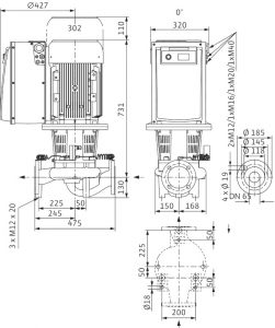 Циркуляционный насос с сухим ротором Wilo IL-E 65/210-18,5/2-R1 2153742_2