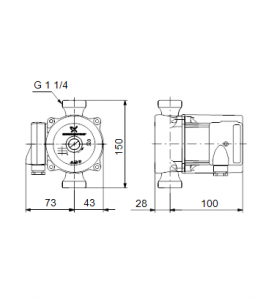 Циркуляционный насос с мокрым ротором Grundfos UP 20-30 N 150 — 59643800_3