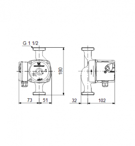Циркуляционный насос с мокрым ротором Grundfos UPS 25-40 180 — 59544800_3