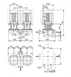 Центробежный одноступенчатый насос Grundfos TPED40-430/2 A-F-A-GQQE — 98743309 98743309_3