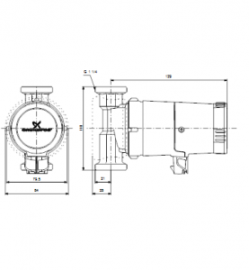 Циркуляционный насос с мокрым ротором Grundfos UP 20-14 BX PM — 97916772_3
