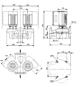 Центробежный одноступенчатый насос Grundfos TPED 32-320/2-S A-F-A-GQQE — 98112555 98112555_3