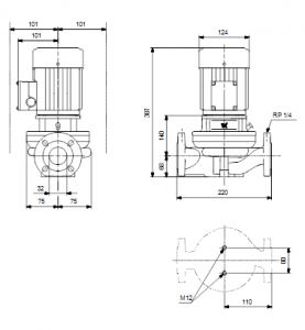 Центробежный одноступенчатый насос Grundfos TP 32-60/2 A-F-A-BUBE — 96401823 96401823_3