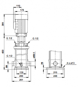 Центробежный вертикальный многоступенчатый насос Grundfos CRT 8-4 A-P-A-V-AUUV — 96108255_3