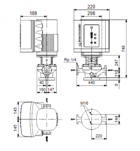 Центробежный одноступенчатый насос Grundfos TPE40-430/2-S A-F-A-GQQE — 98743306 98743306_3