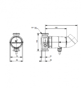 Циркуляционный насос с мокрым ротором Grundfos UP 20-14 BX 110 — 96433887_3