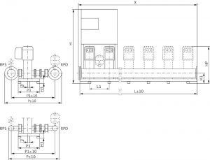 Насосная станция Wilo COR-5 Helix VE 1603/K-3kw/CCe_2