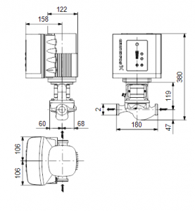 Центробежный одноступенчатый насос Grundfos TPE 32-90/2 A-O-A-GQQE — 98112504 98112504_3