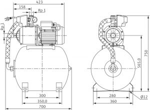 Насосная станция Wilo HMC 604 (1~230 В) 2550616_2