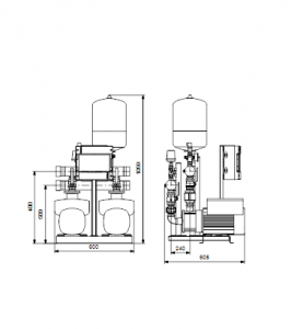 Станция повышения давления Grundfos HYDRO MULTI-E 2 CME 5-08 — 98486787 98486787_3