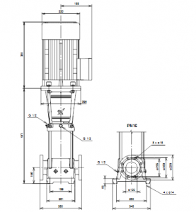 Центробежный вертикальный многоступенчатый насос Grundfos CR NE 90-1-1 AN-F-G-E-HQQE — 96124376 96124376_3