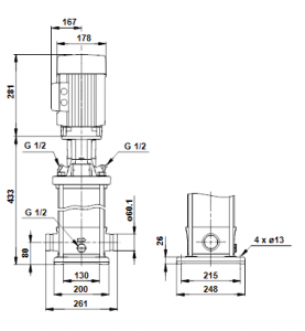 Центробежный вертикальный многоступенчатый насос Grundfos CR TE 8-4 A-P-A-V-AUUV — 96108297_3