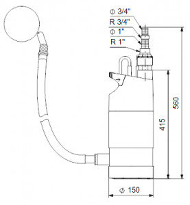 Погружной дренажный насос Grundfos SB 3-35 MW — 97686702 97686702_3