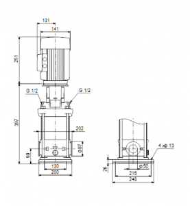 Центробежный вертикальный многоступенчатый насос Grundfos CR N 15-1 A-CA-G-E-HQQE — 96502171 96502171_3