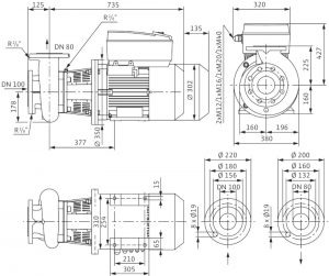 Циркуляционный насос с сухим ротором Wilo BL-E 80/150-15/2-R1 2189992_2