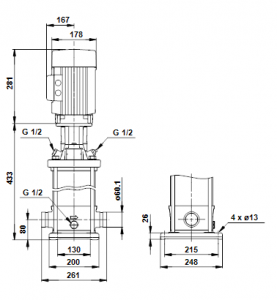 Центробежный вертикальный многоступенчатый насос Grundfos CRTE 8-4 A-P-A-E-AUUE — 96108288 96108288_3