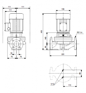 Центробежный одноступенчатый насос Grundfos TP 32-60/2 A-F-A-BUBE — 96401814 96401814_3