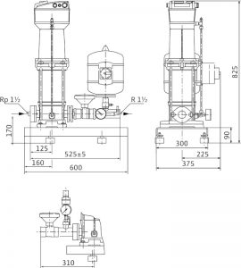 Насосная станция Wilo COR-1 MVIS E 806-3G-GE-R_2