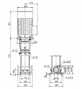 Центробежный вертикальный многоступенчатый насос Grundfos CR NE 32-4 A-F-G-E-HQQE — 96122679 96122679_3