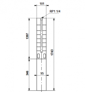 Погружной многоступенчатый скважинный насос Grundfos SP 1A-57 — 08101A57_3