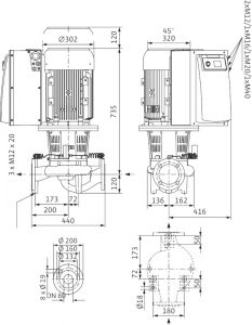 Циркуляционный насос с сухим ротором Wilo IL-E 80/160-11/2 2153675_2