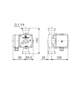 Циркуляционный насос с мокрым ротором Grundfos UP 20-45 N 150 — 95906472_3