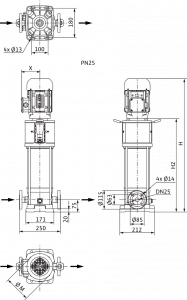 Центробежный многоступенчатый насос Wilo HELIX V 418-1/25/E/KS/400-50 4160541_5