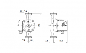 Циркуляционный насос с мокрым ротором Grundfos UPS 25-40 180 — 96281375_3