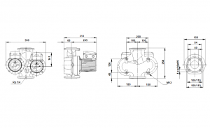 Циркуляционный насос с мокрым ротором Grundfos UPSD 40-120 F UPSD серия 200
 cо в строенным релейным
 модулем_4
