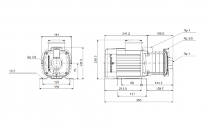 Центробежный горизонтальный многоступенчатый насос Grundfos CM 3-6 96806805A 96806805_2