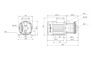 Центробежный горизонтальный многоступенчатый насос Grundfos CM 3-4 96806807A 96806807_3