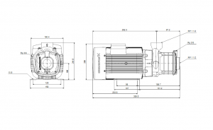 Центробежный горизонтальный многоступенчатый насос Grundfos CM 10-2 96806945A 96806945_2