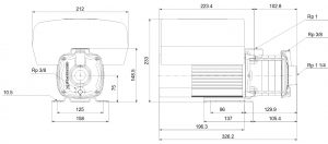 Центробежный горизонтальный многоступенчатый насос Grundfos CME 5-3 98395019 98395019_2