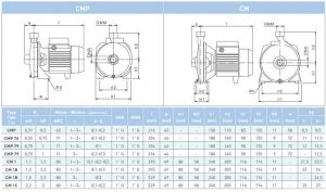 Насос моноблочный c резьбовыми раструбами SAER CM 1B 230V_2