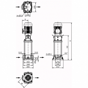 Центробежный многоступенчатый насос Wilo HELIX FIRST V 204-5/16/E/S/400-50 4201022_2