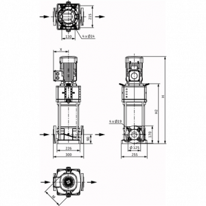 Центробежный многоступенчатый насос Wilo HELIX V 2203-1/16/E/KS/400-50 4246609_2