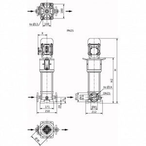 Центробежный многоступенчатый насос Wilo HELIX V 413-1/25/E/KS/400-50 4160535_2