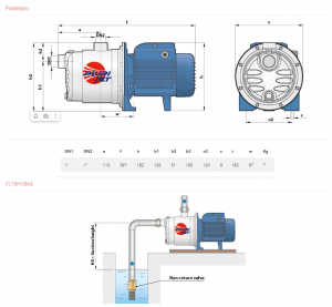 Самовсасывающий насос PLURIJET 3/ 80X 43PJA6063A_3