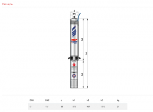 Скважинный насос 4SR 2/33 F — PD 49480233WLA_2