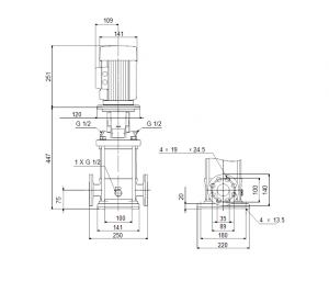 Центробежный вертикальный многоступенчатый насос Grundfos CR 3-12 96516659B 96516659_3