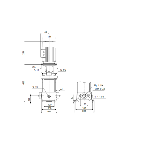 Центробежный вертикальный многоступенчатый насос Grundfos CR 5-8 96516991B 96516991_2